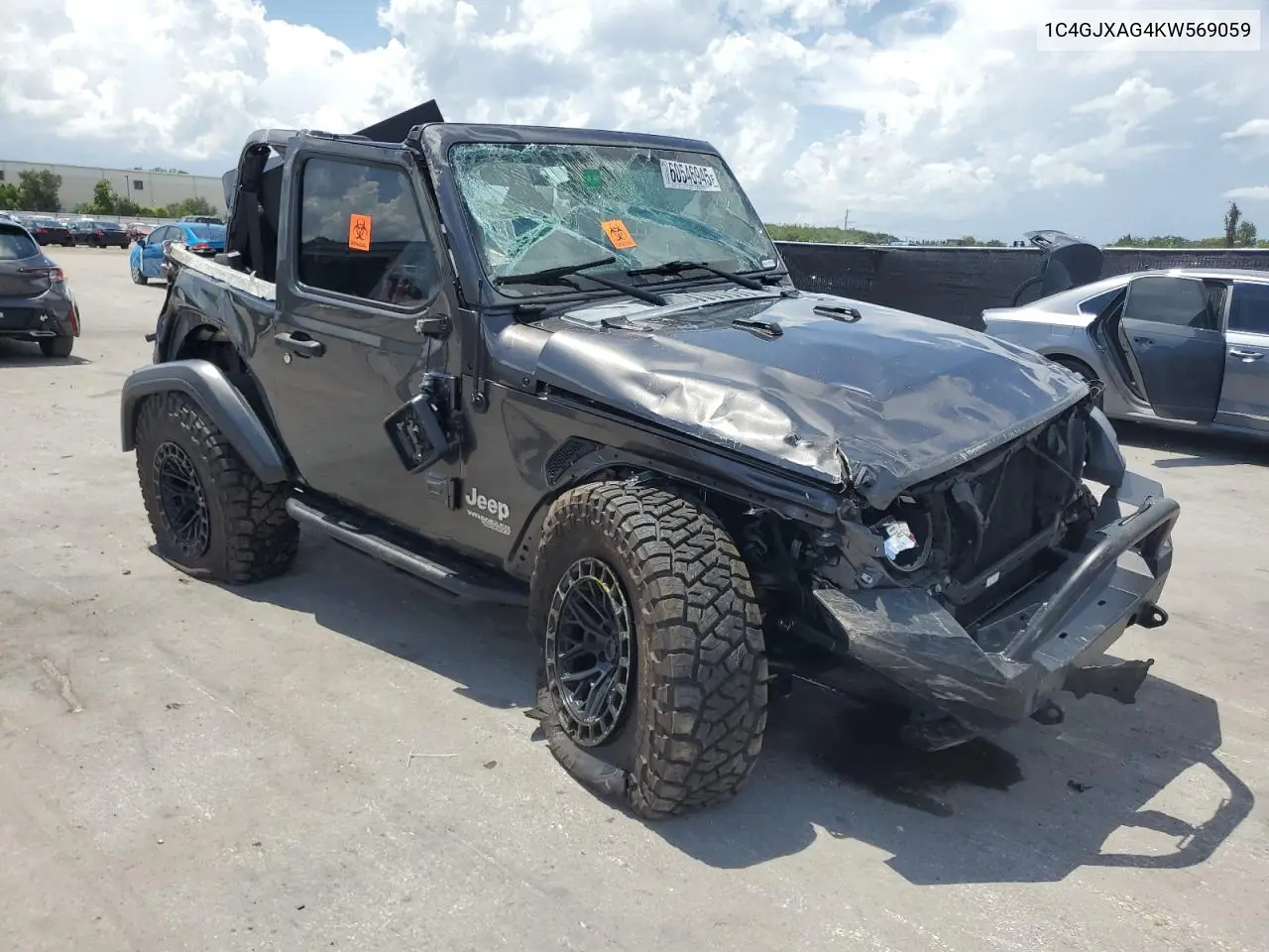 2019 Jeep Wrangler Sport VIN: 1C4GJXAG4KW569059 Lot: 60546945