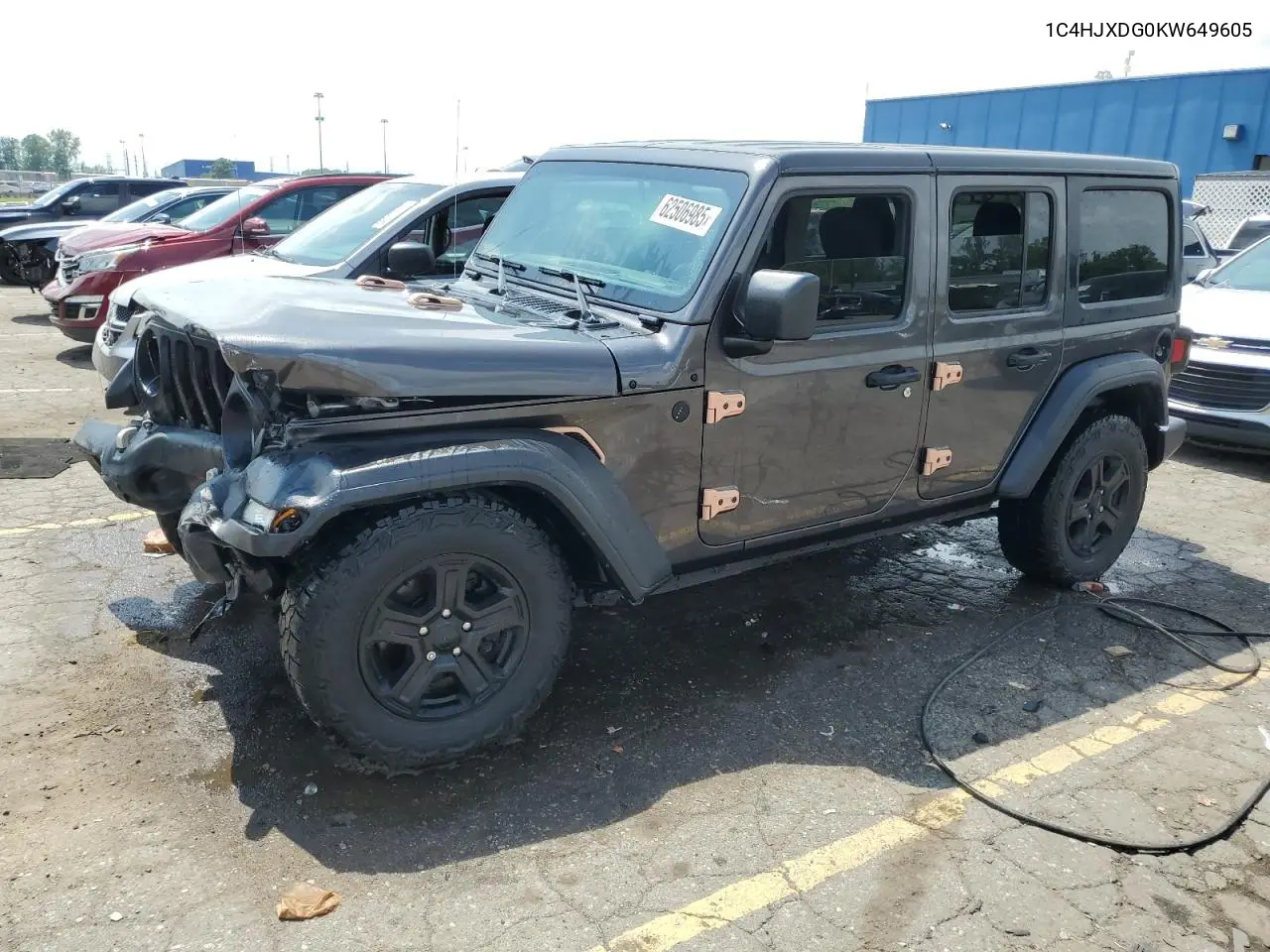 2019 Jeep Wrangler Unlimited Sport VIN: 1C4HJXDG0KW649605 Lot: 62506985