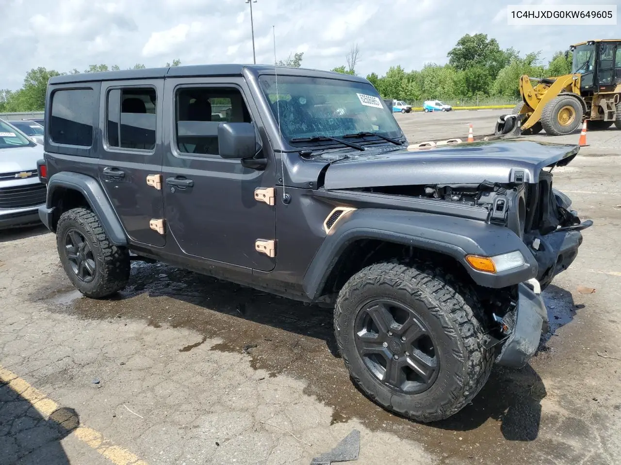 2019 Jeep Wrangler Unlimited Sport VIN: 1C4HJXDG0KW649605 Lot: 62506985