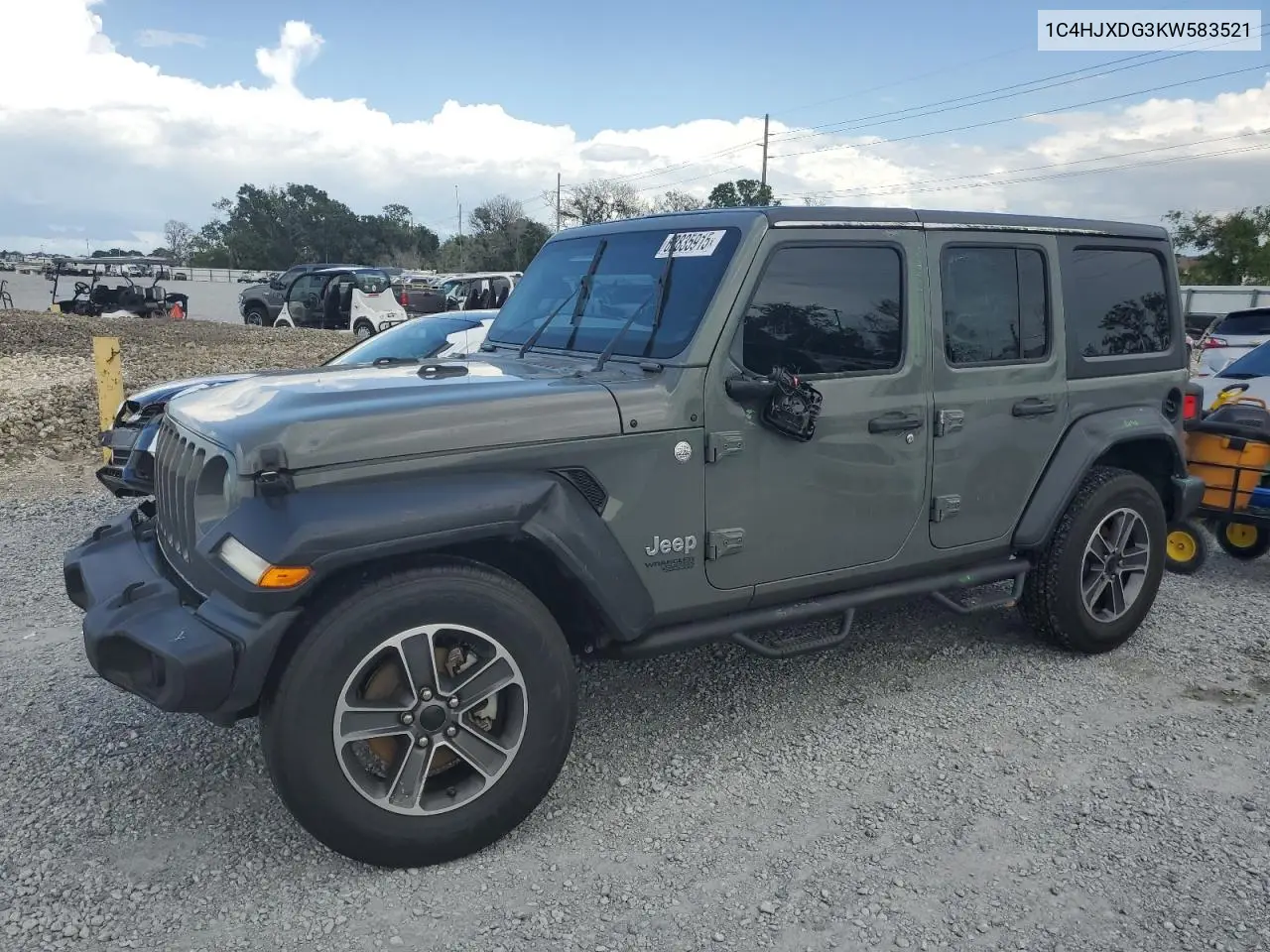 2019 Jeep Wrangler Unlimited Sport VIN: 1C4HJXDG3KW583521 Lot: 62835915