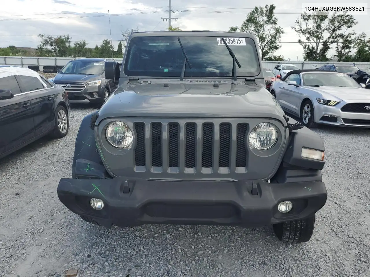 2019 Jeep Wrangler Unlimited Sport VIN: 1C4HJXDG3KW583521 Lot: 62835915