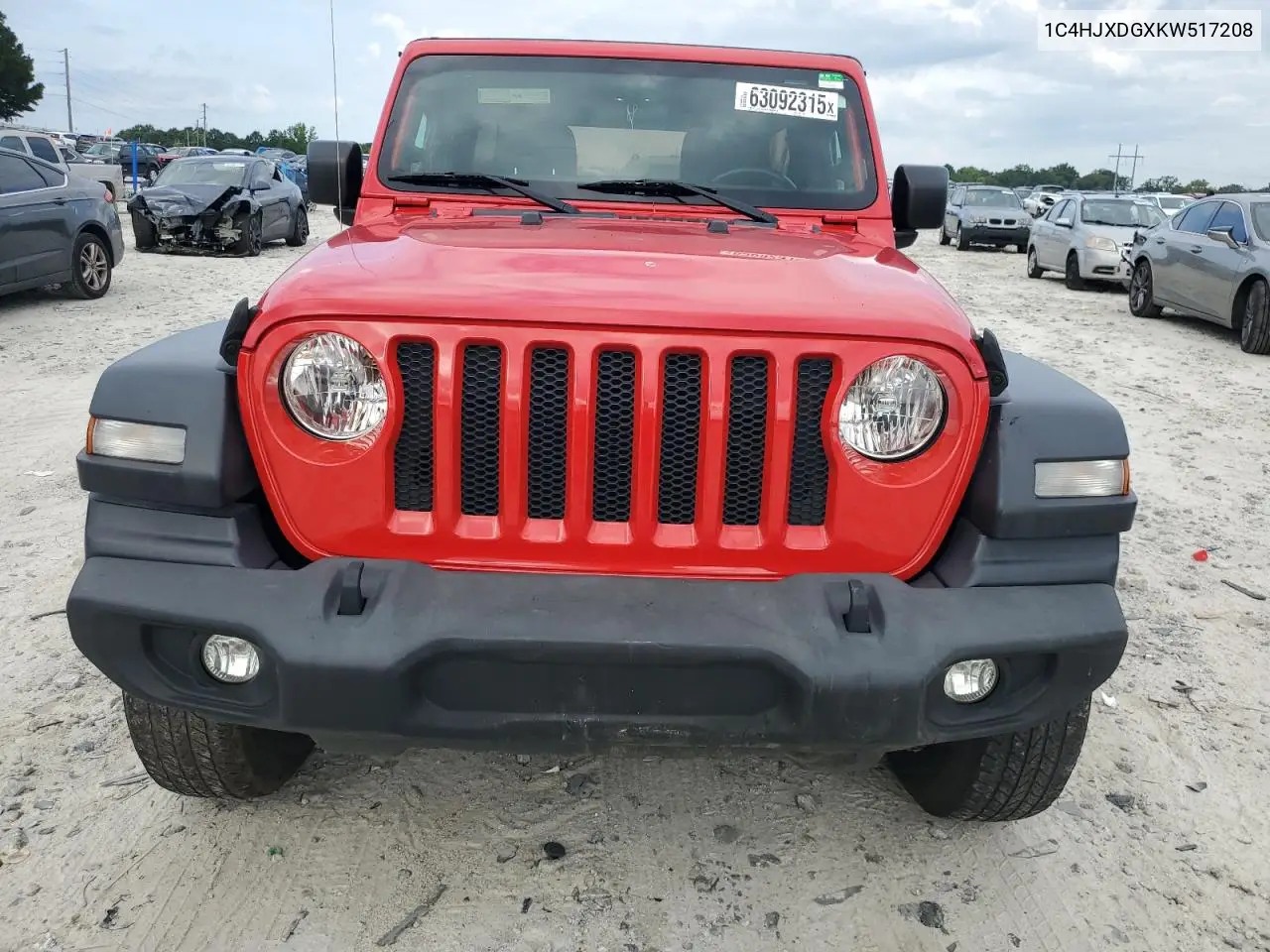 2019 Jeep Wrangler Unlimited Sport VIN: 1C4HJXDGXKW517208 Lot: 63092315