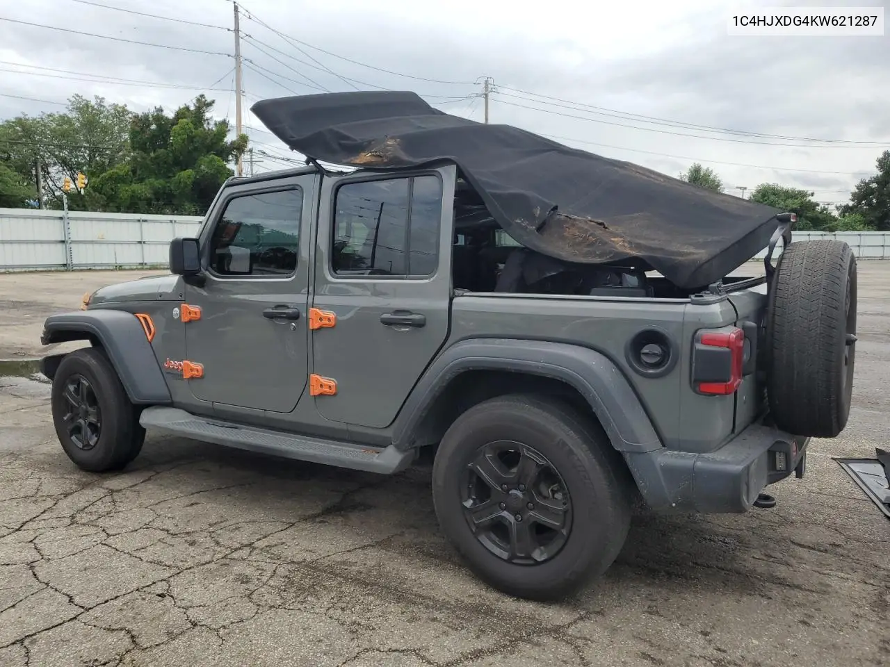 2019 Jeep Wrangler Unlimited Sport VIN: 1C4HJXDG4KW621287 Lot: 63123175