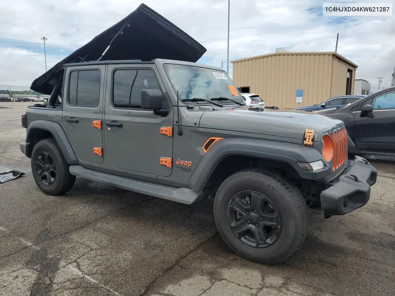 2019 Jeep Wrangler Unlimited Sport VIN: 1C4HJXDG4KW621287 Lot: 63123175