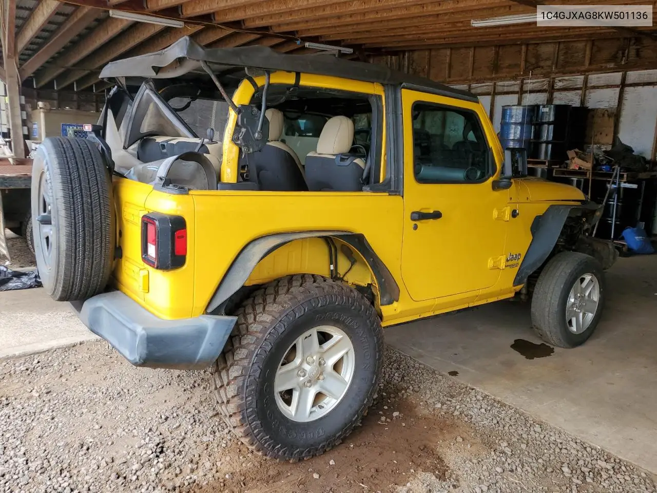 2019 Jeep Wrangler Sport VIN: 1C4GJXAG8KW501136 Lot: 64523075
