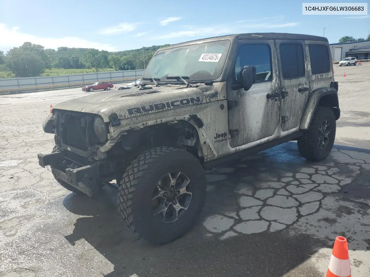 2020 Jeep Wrangler Unlimited Rubicon VIN: 1C4HJXFG6LW306683 Lot: 49234675
