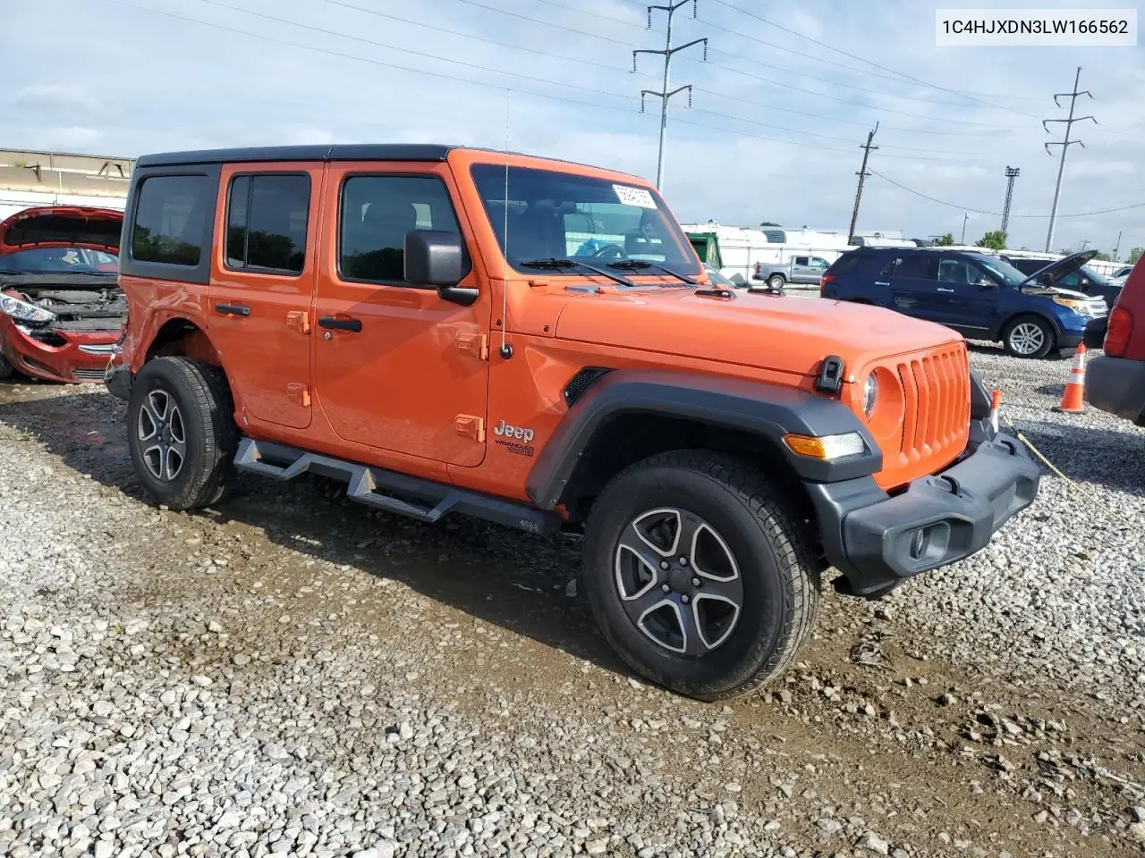 2020 Jeep Wrangler Unlimited Sport VIN: 1C4HJXDN3LW166562 Lot: 56940155