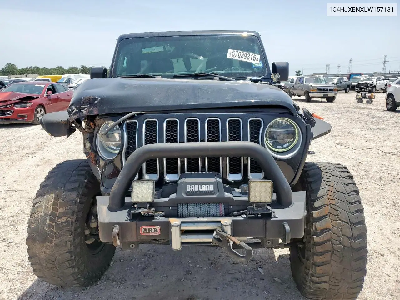 2020 Jeep Wrangler Unlimited Sahara VIN: 1C4HJXENXLW157131 Lot: 57039315
