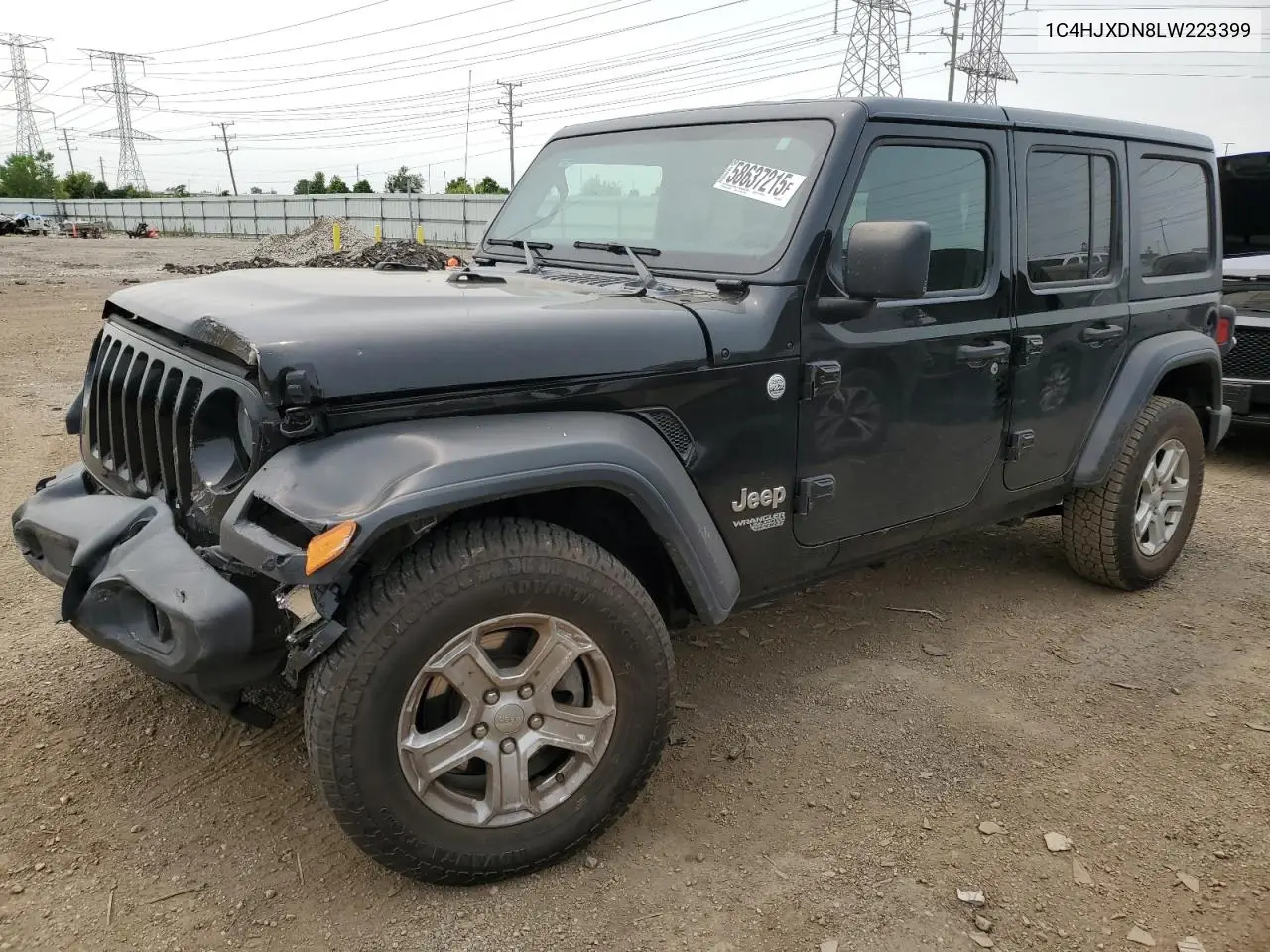 2020 Jeep Wrangler Unlimited Sport VIN: 1C4HJXDN8LW223399 Lot: 58637215