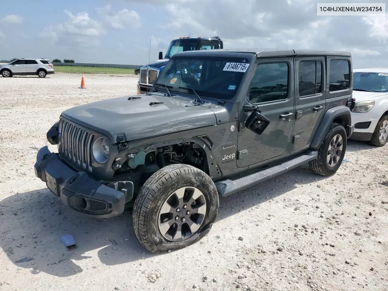 2020 Jeep Wrangler Unlimited Sahara VIN: 1C4HJXEN4LW234754 Lot: 61486715