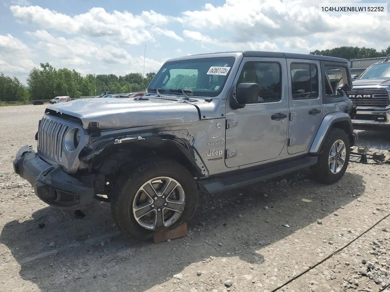 2020 Jeep Wrangler Unlimited Sahara VIN: 1C4HJXEN8LW152252 Lot: 62601725
