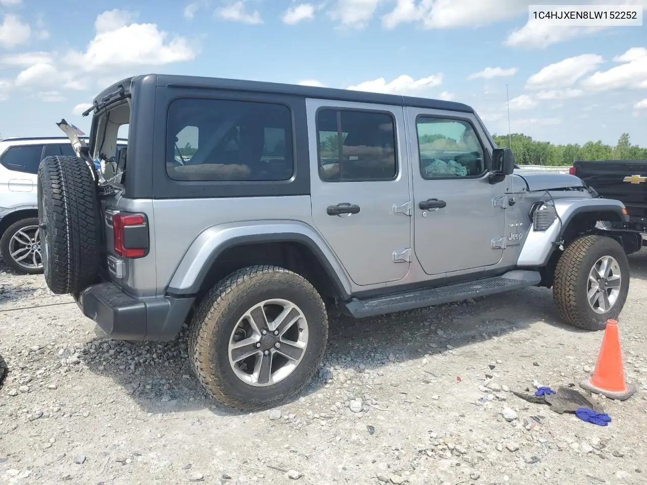 2020 Jeep Wrangler Unlimited Sahara VIN: 1C4HJXEN8LW152252 Lot: 62601725