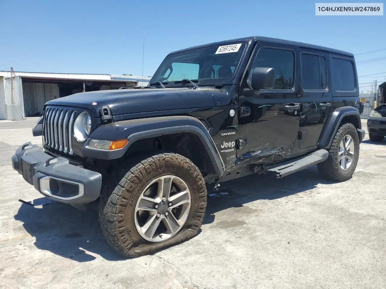 2020 Jeep Wrangler Unlimited Sahara VIN: 1C4HJXEN9LW247869 Lot: 62697245