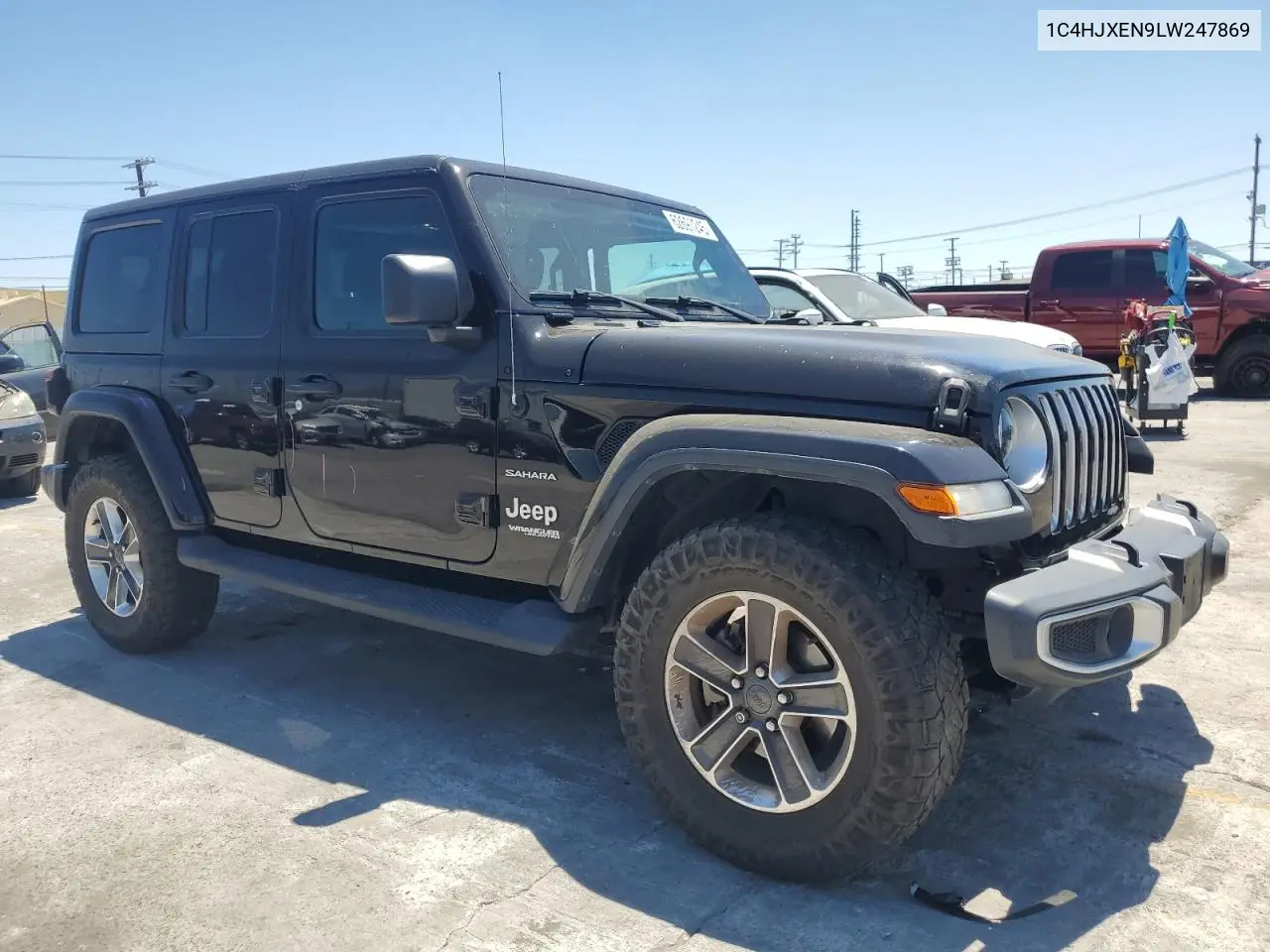 2020 Jeep Wrangler Unlimited Sahara VIN: 1C4HJXEN9LW247869 Lot: 62697245