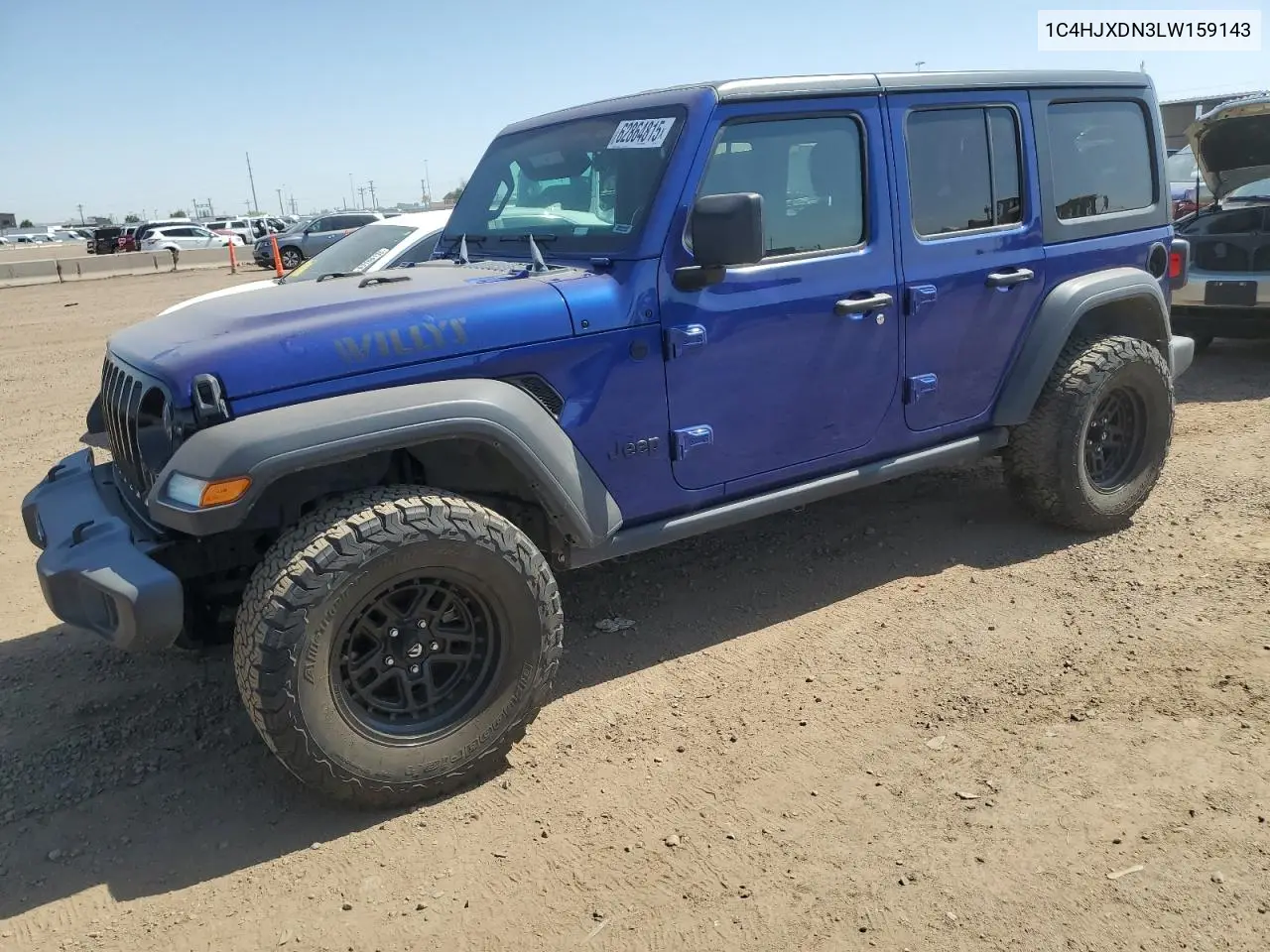 2020 Jeep Wrangler Unlimited Sport VIN: 1C4HJXDN3LW159143 Lot: 62864815