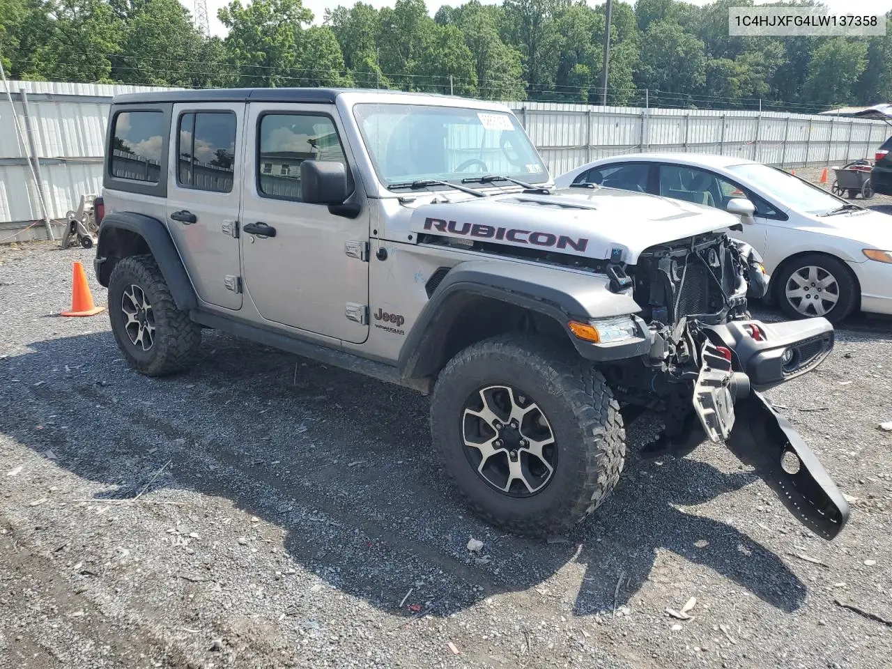 2020 Jeep Wrangler Unlimited Rubicon VIN: 1C4HJXFG4LW137358 Lot: 62891405