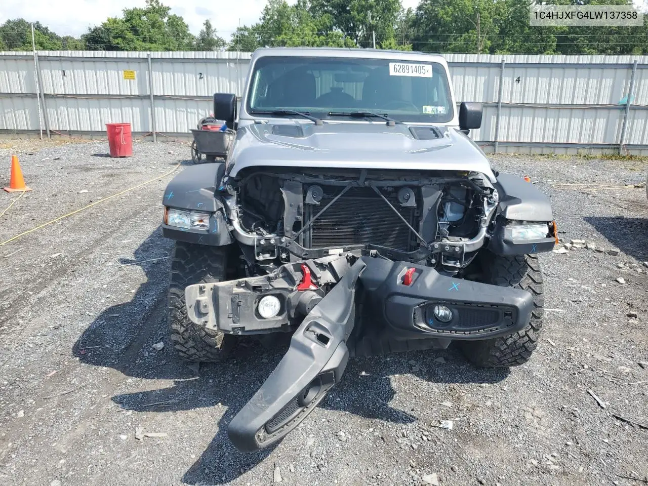 2020 Jeep Wrangler Unlimited Rubicon VIN: 1C4HJXFG4LW137358 Lot: 62891405