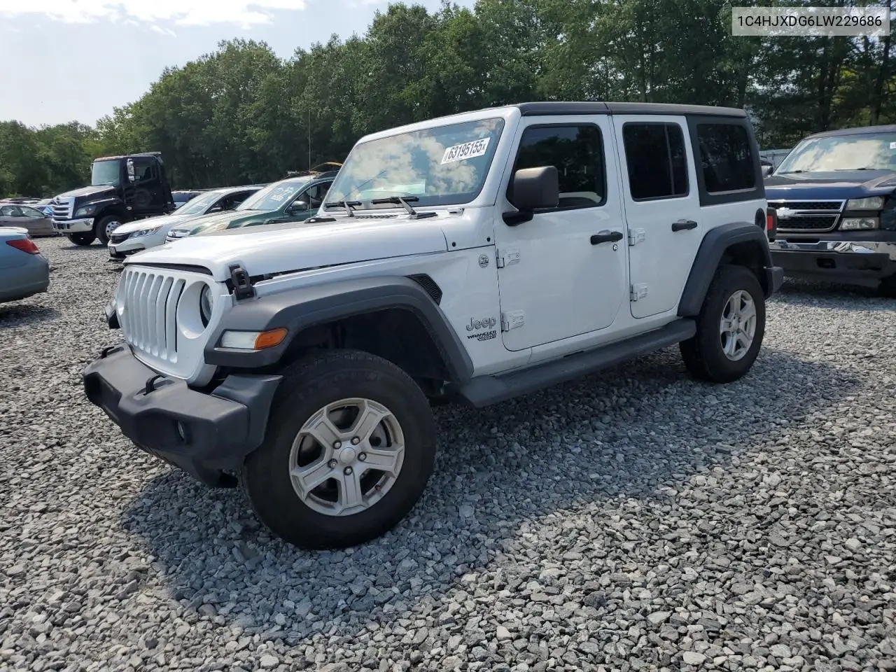 2020 Jeep Wrangler Unlimited Sport VIN: 1C4HJXDG6LW229686 Lot: 63195155