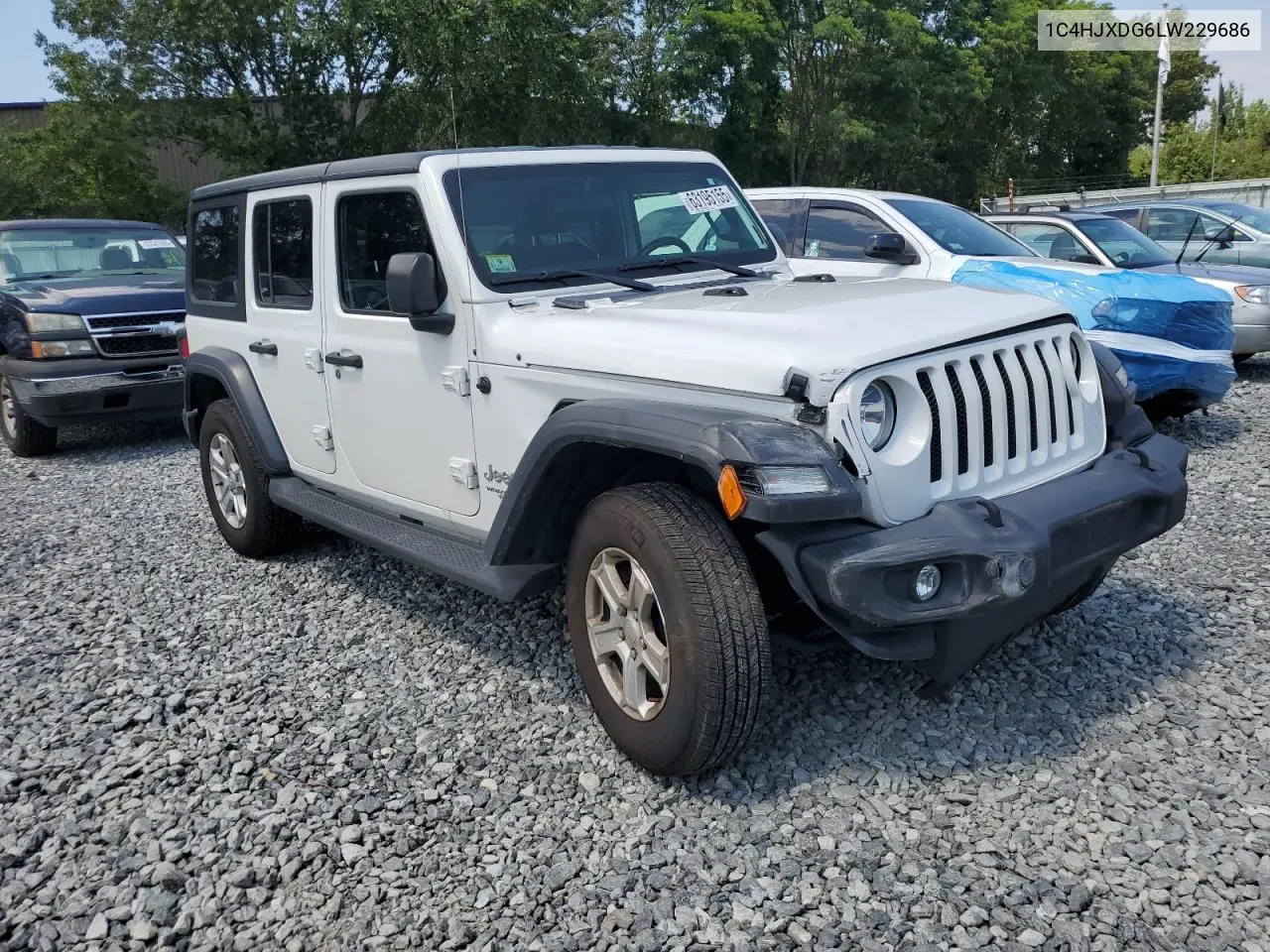 2020 Jeep Wrangler Unlimited Sport VIN: 1C4HJXDG6LW229686 Lot: 63195155