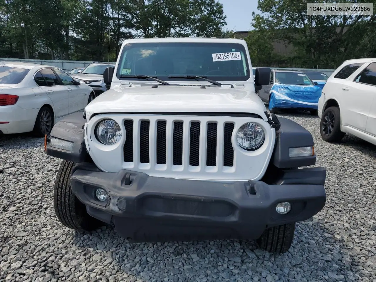 2020 Jeep Wrangler Unlimited Sport VIN: 1C4HJXDG6LW229686 Lot: 63195155
