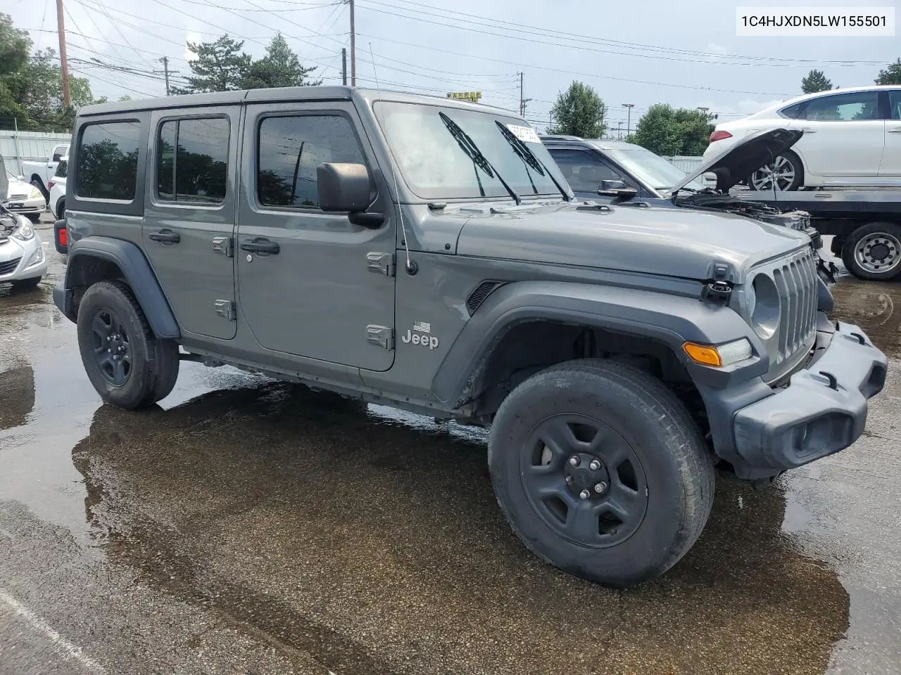 2020 Jeep Wrangler Unlimited Sport VIN: 1C4HJXDN5LW155501 Lot: 63217835