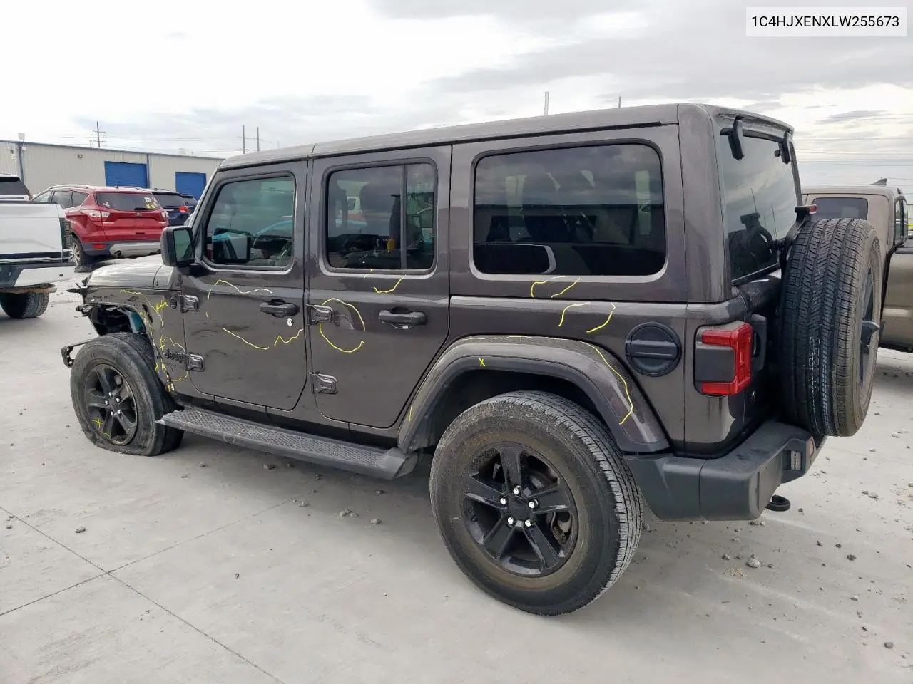 2020 Jeep Wrangler Unlimited Sahara VIN: 1C4HJXENXLW255673 Lot: 63266555