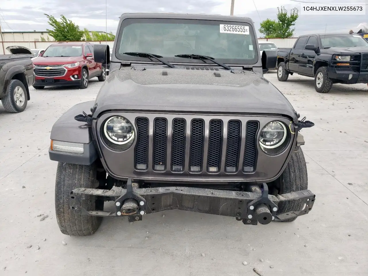 2020 Jeep Wrangler Unlimited Sahara VIN: 1C4HJXENXLW255673 Lot: 63266555