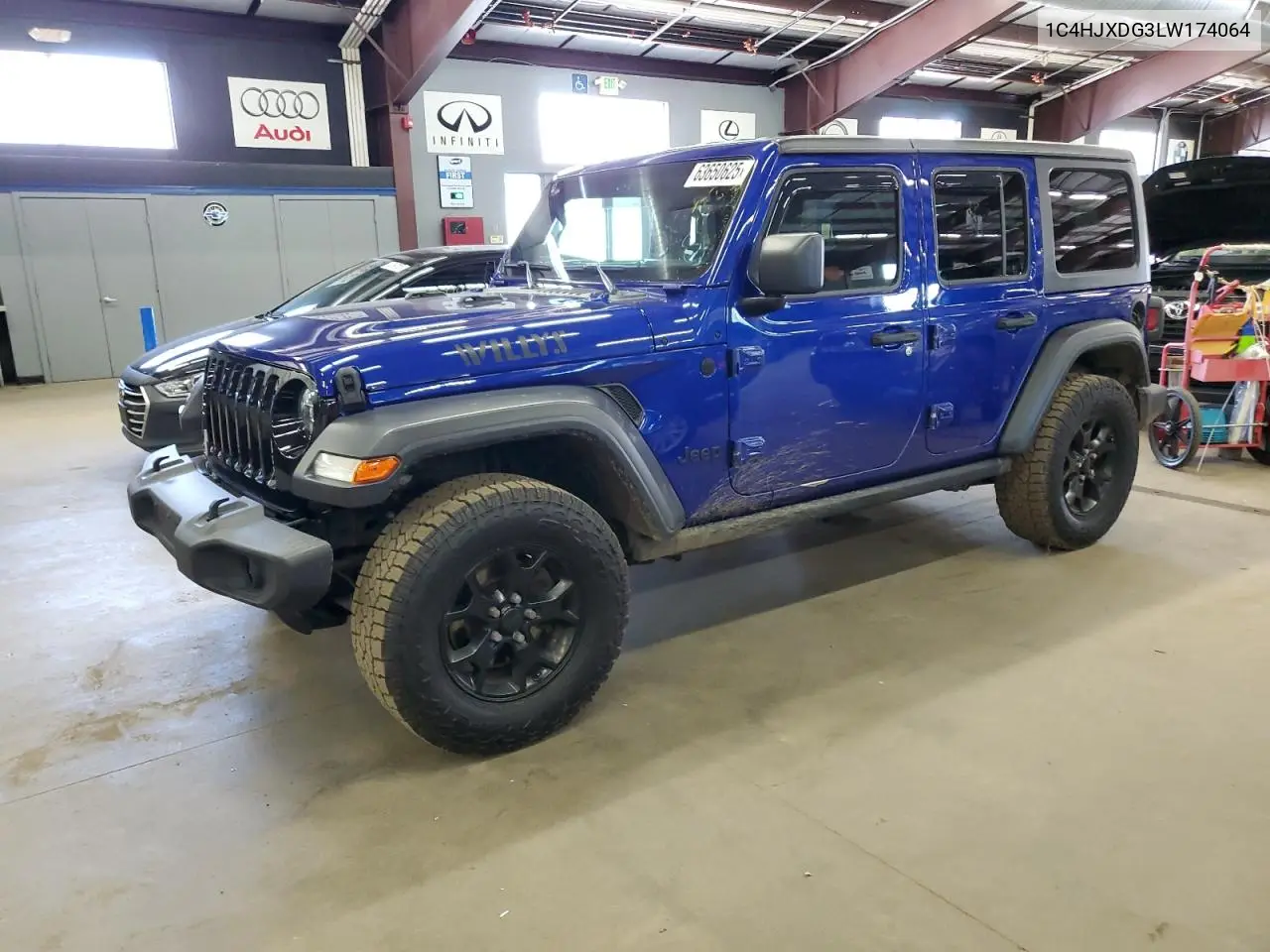 2020 Jeep Wrangler Unlimited Sport VIN: 1C4HJXDG3LW174064 Lot: 63650625