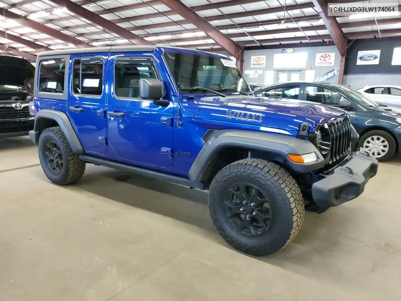2020 Jeep Wrangler Unlimited Sport VIN: 1C4HJXDG3LW174064 Lot: 63650625