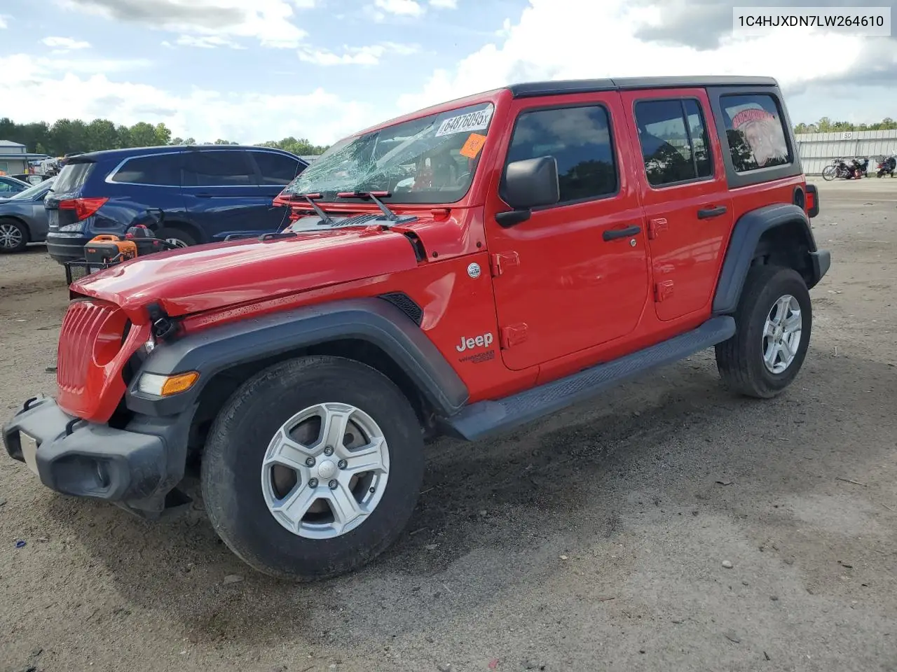 2020 Jeep Wrangler Unlimited Sport VIN: 1C4HJXDN7LW264610 Lot: 64876095