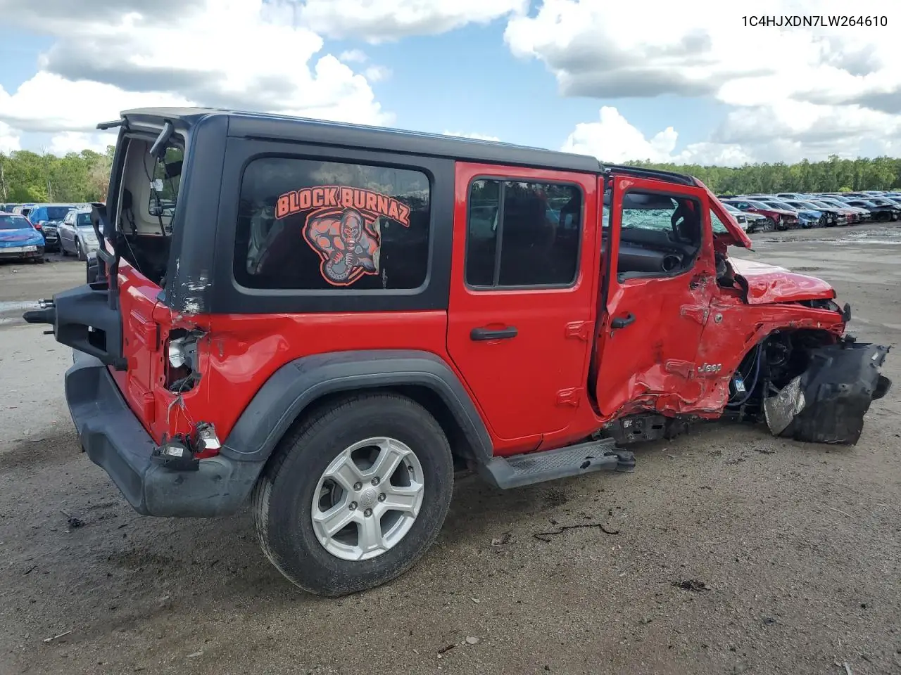 2020 Jeep Wrangler Unlimited Sport VIN: 1C4HJXDN7LW264610 Lot: 64876095
