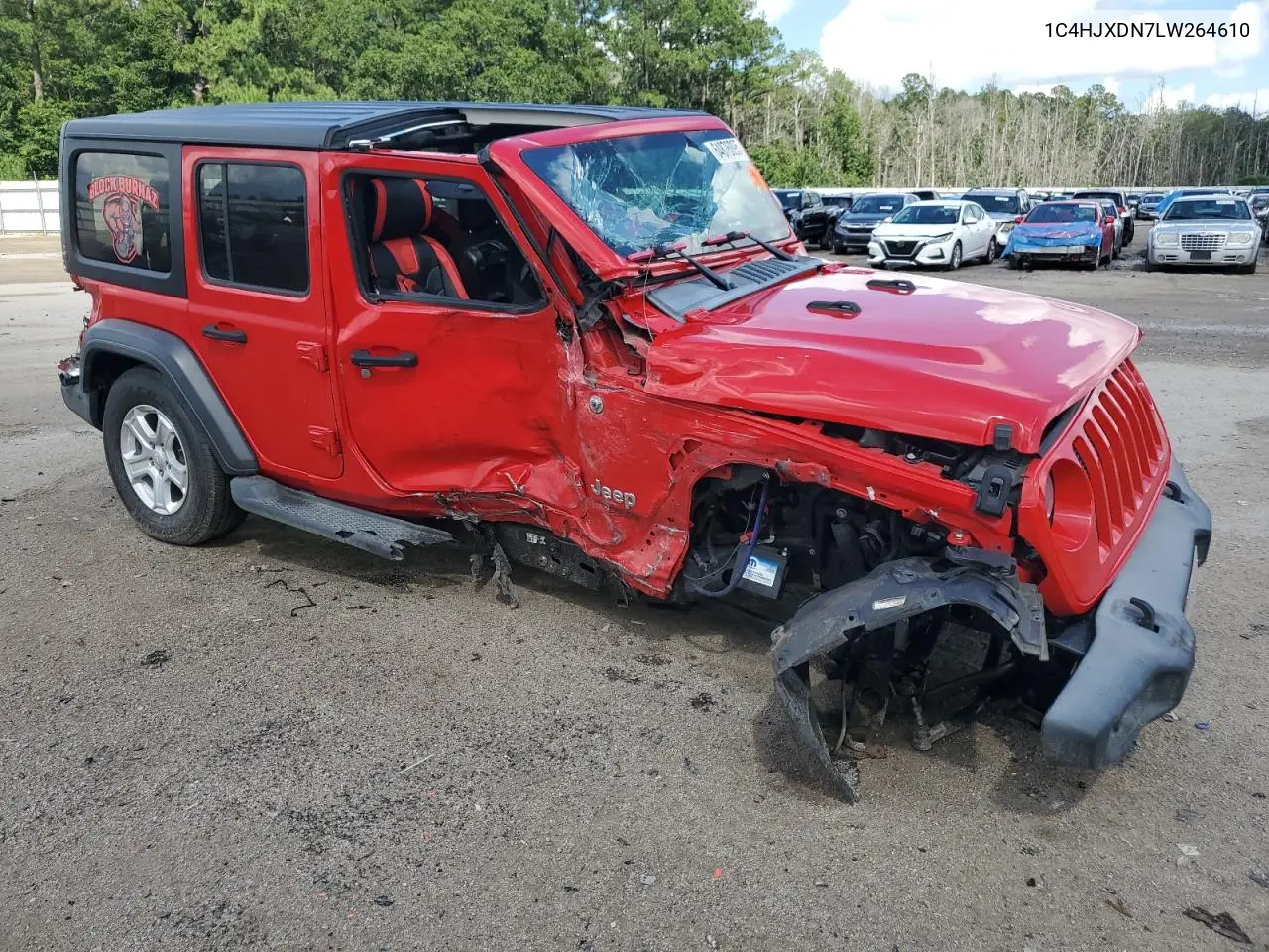 2020 Jeep Wrangler Unlimited Sport VIN: 1C4HJXDN7LW264610 Lot: 64876095