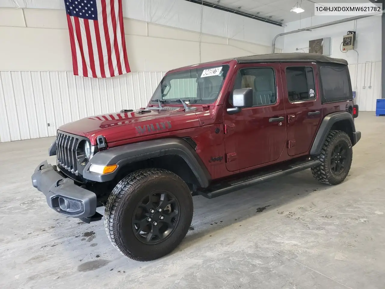 2021 Jeep Wrangler Unlimited Sport VIN: 1C4HJXDGXMW621782 Lot: 49469275