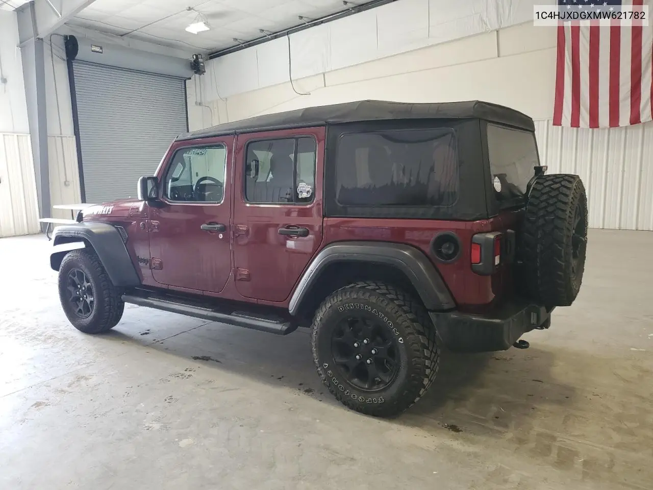 2021 Jeep Wrangler Unlimited Sport VIN: 1C4HJXDGXMW621782 Lot: 49469275