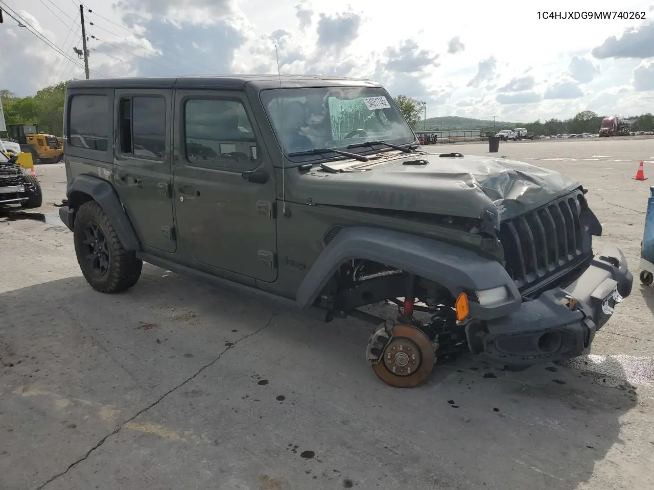 2021 Jeep Wrangler Unlimited Sport VIN: 1C4HJXDG9MW740262 Lot: 54051745