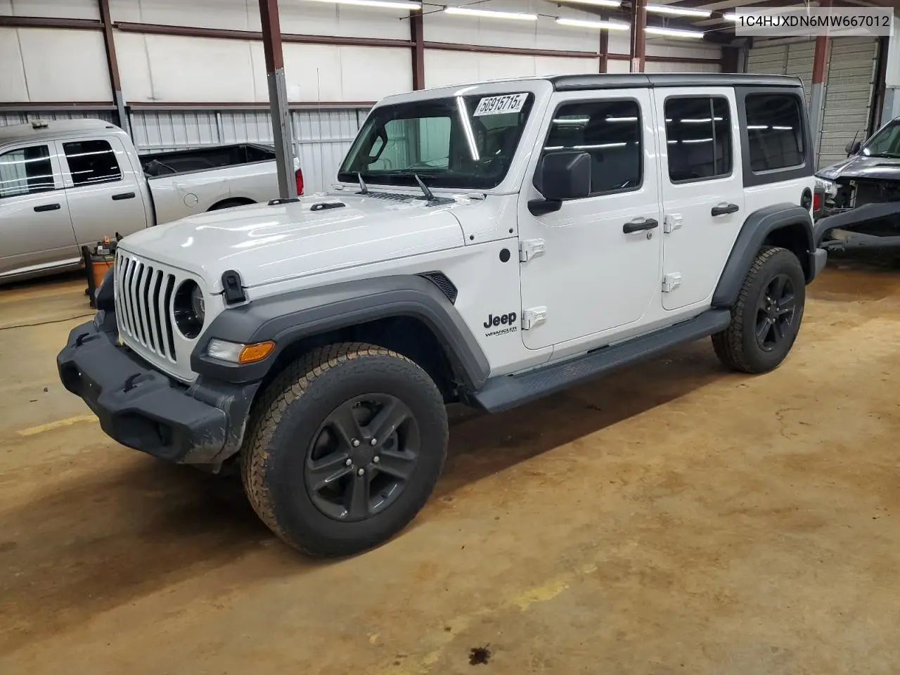 2021 Jeep Wrangler Unlimited Sport VIN: 1C4HJXDN6MW667012 Lot: 56915715