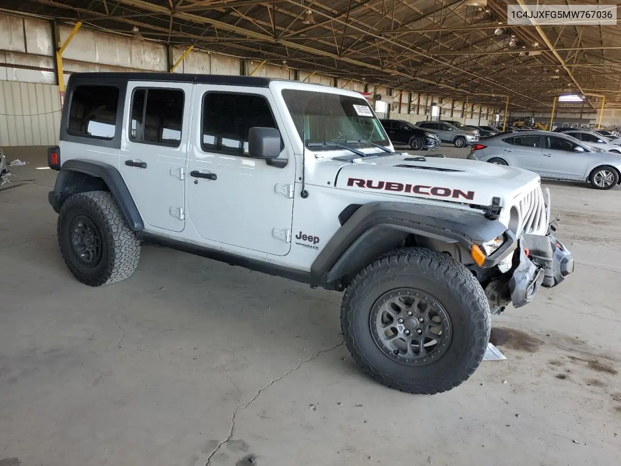 2021 Jeep Wrangler Unlimited Rubicon VIN: 1C4JJXFG5MW767036 Lot: 56918355