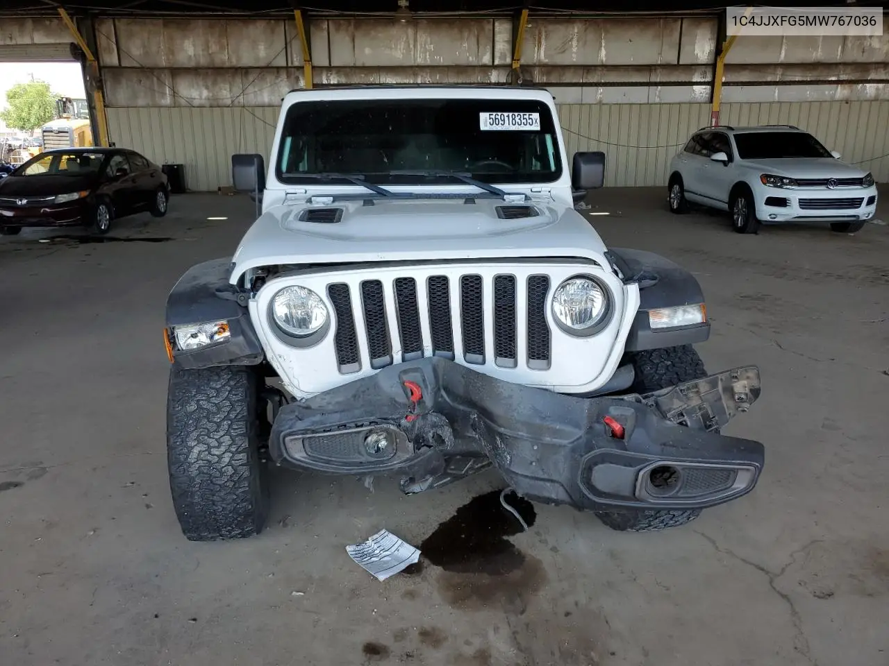 2021 Jeep Wrangler Unlimited Rubicon VIN: 1C4JJXFG5MW767036 Lot: 56918355