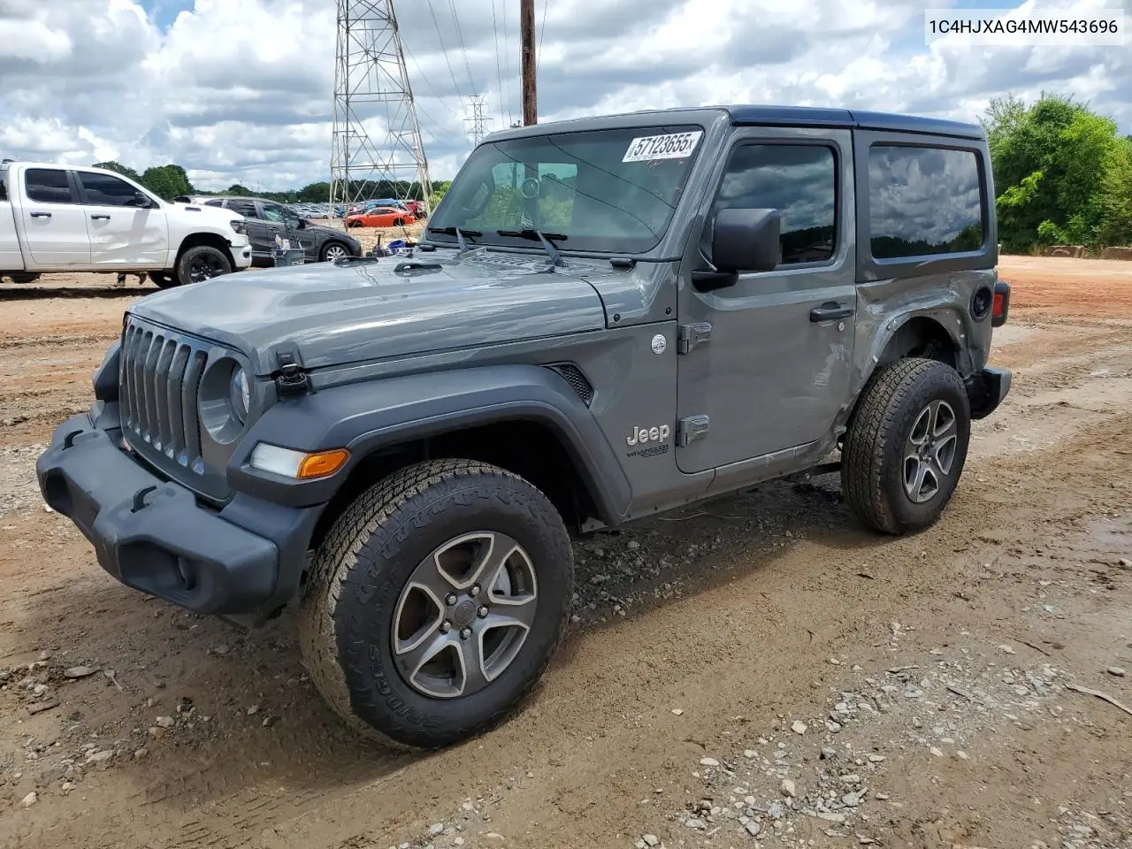 2021 Jeep Wrangler Sport VIN: 1C4HJXAG4MW543696 Lot: 57123655