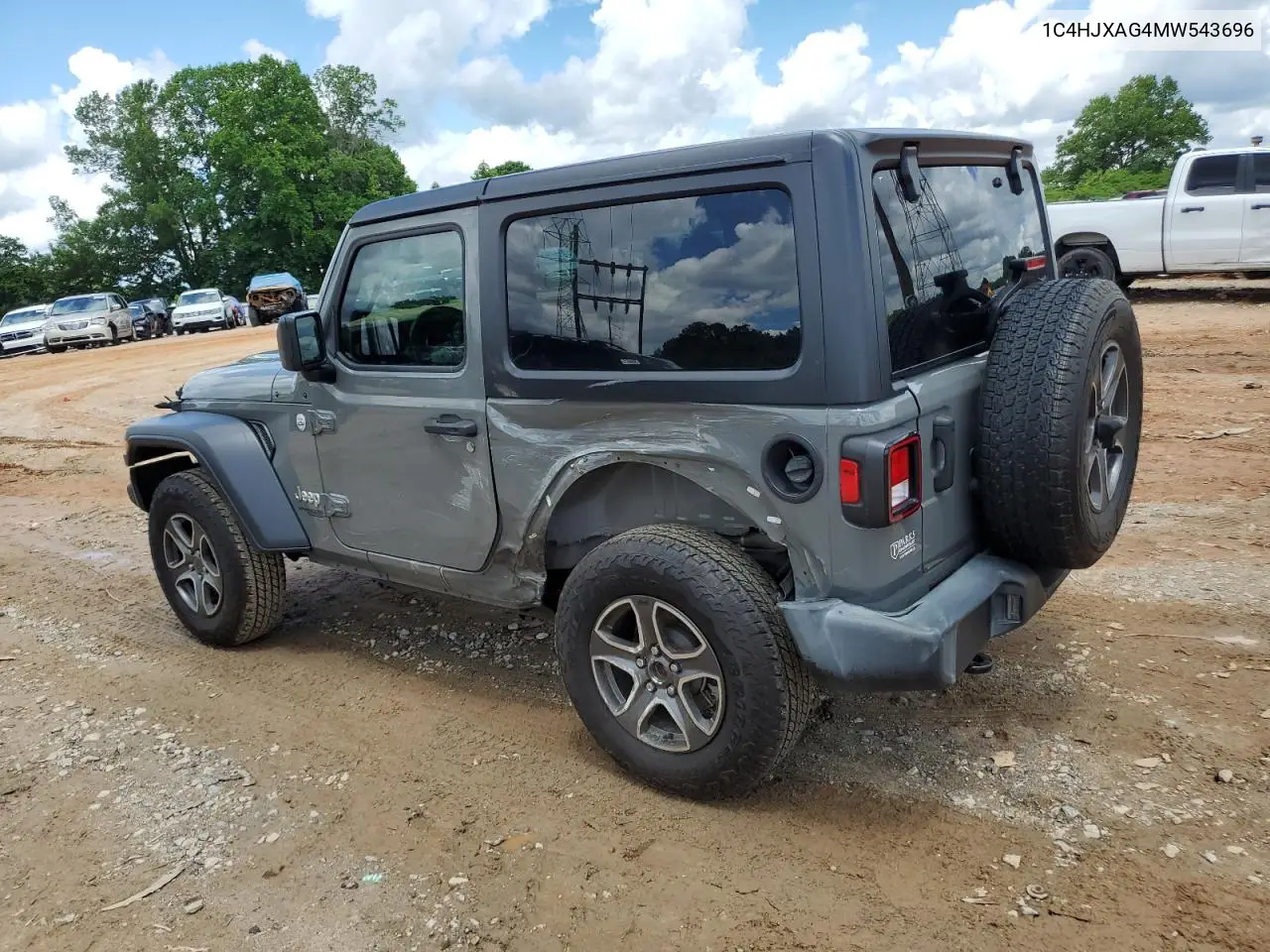 2021 Jeep Wrangler Sport VIN: 1C4HJXAG4MW543696 Lot: 57123655