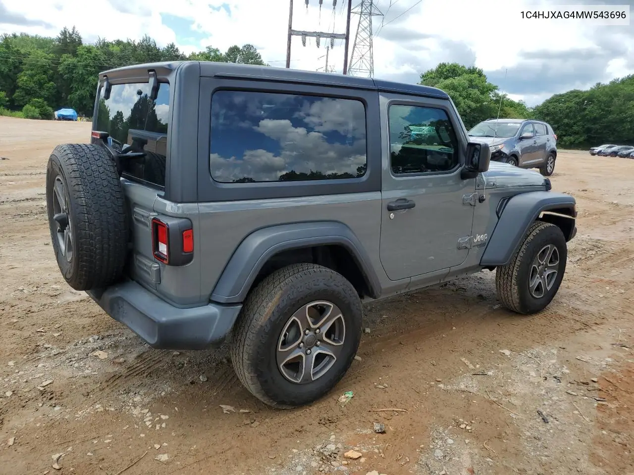 2021 Jeep Wrangler Sport VIN: 1C4HJXAG4MW543696 Lot: 57123655