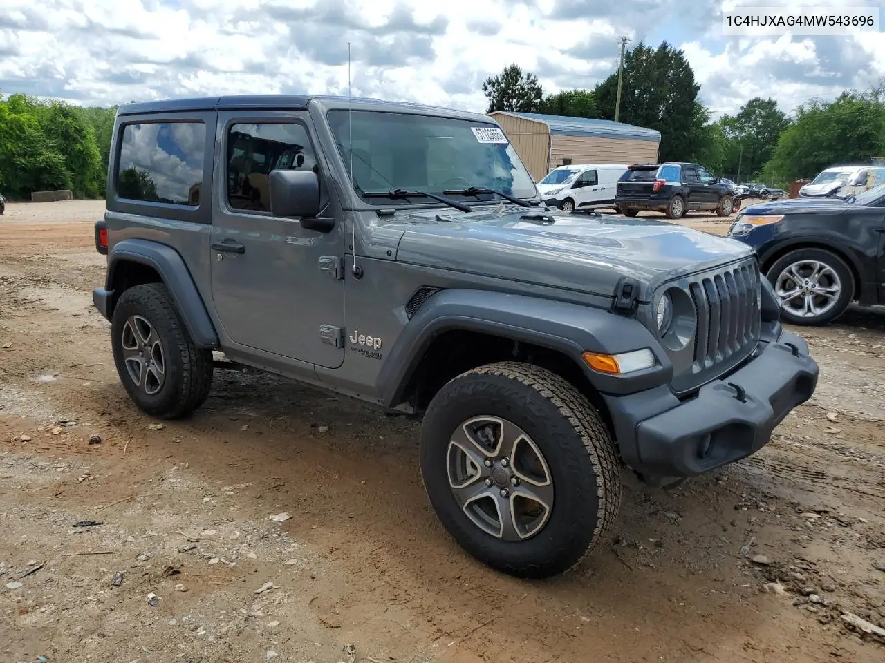 2021 Jeep Wrangler Sport VIN: 1C4HJXAG4MW543696 Lot: 57123655