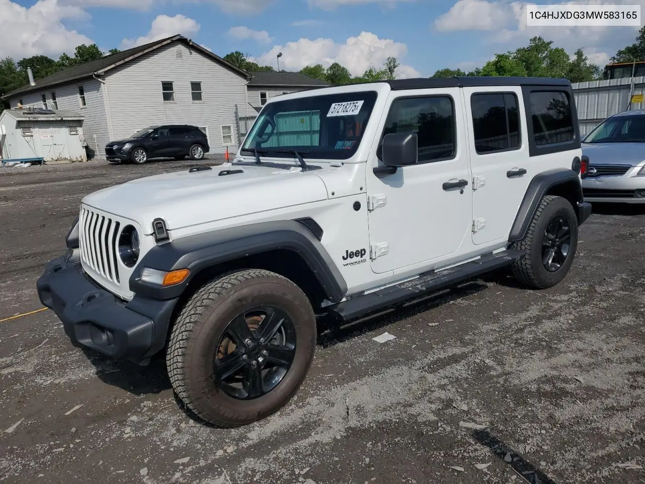 2021 Jeep Wrangler Unlimited Sport VIN: 1C4HJXDG3MW583165 Lot: 57218275