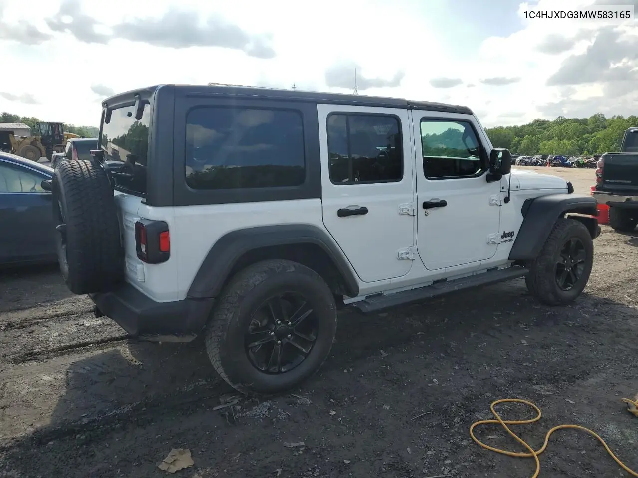 2021 Jeep Wrangler Unlimited Sport VIN: 1C4HJXDG3MW583165 Lot: 57218275