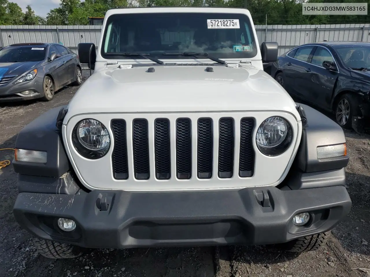 2021 Jeep Wrangler Unlimited Sport VIN: 1C4HJXDG3MW583165 Lot: 57218275