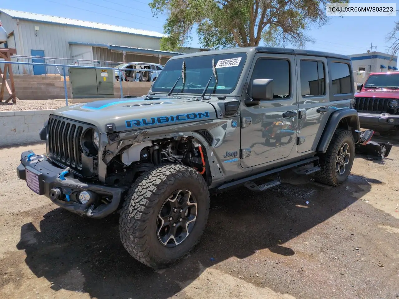 2021 Jeep Wrangler Unlimited Rubicon 4Xe VIN: 1C4JJXR66MW803223 Lot: 58509625