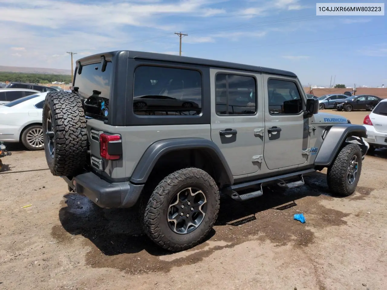 2021 Jeep Wrangler Unlimited Rubicon 4Xe VIN: 1C4JJXR66MW803223 Lot: 58509625