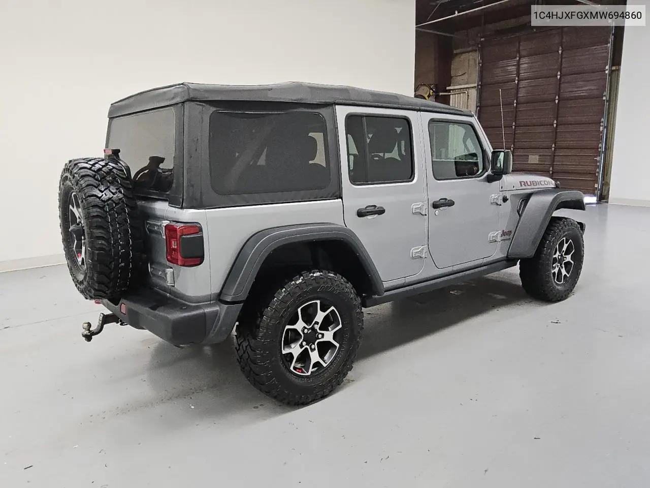 2021 Jeep Wrangler Unlimited Rubicon VIN: 1C4HJXFGXMW694860 Lot: 58929725