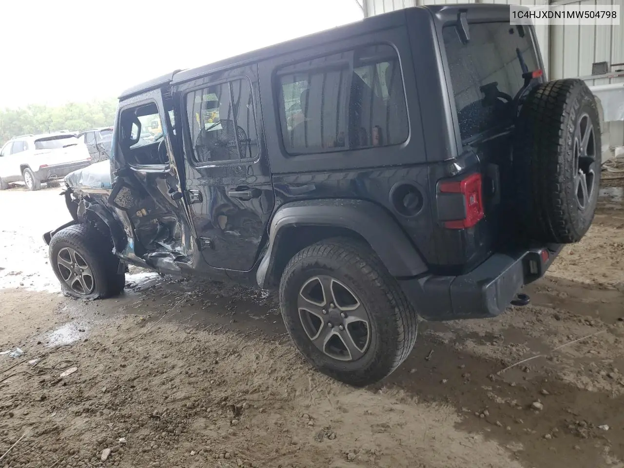 2021 Jeep Wrangler Unlimited Sport VIN: 1C4HJXDN1MW504798 Lot: 59190295