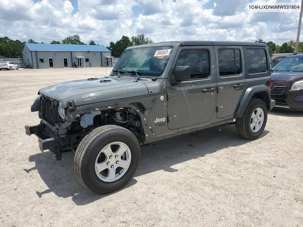 2021 Jeep Wrangler Unlimited Sport VIN: 1C4HJXDN6MW531804 Lot: 59665625